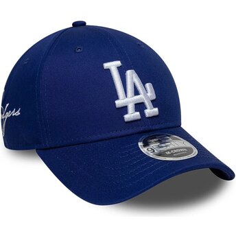 Casquette courbée bleue snapback 9FORTY M-Crown Side Script Los Angeles Dodgers MLB New Era