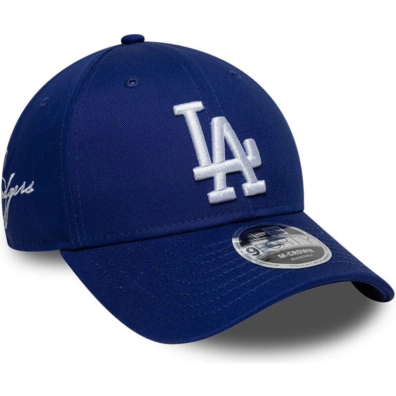 cappello-curvo-blu-snapback-9forty-m-crown-side-script-dei-los-angeles-dodgers-mlb-di-new-era