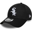 mutzen-gebogen-schwarz-snapback-9forty-m-crown-side-script-der-chicago-white-sox-mlb-von-new-era