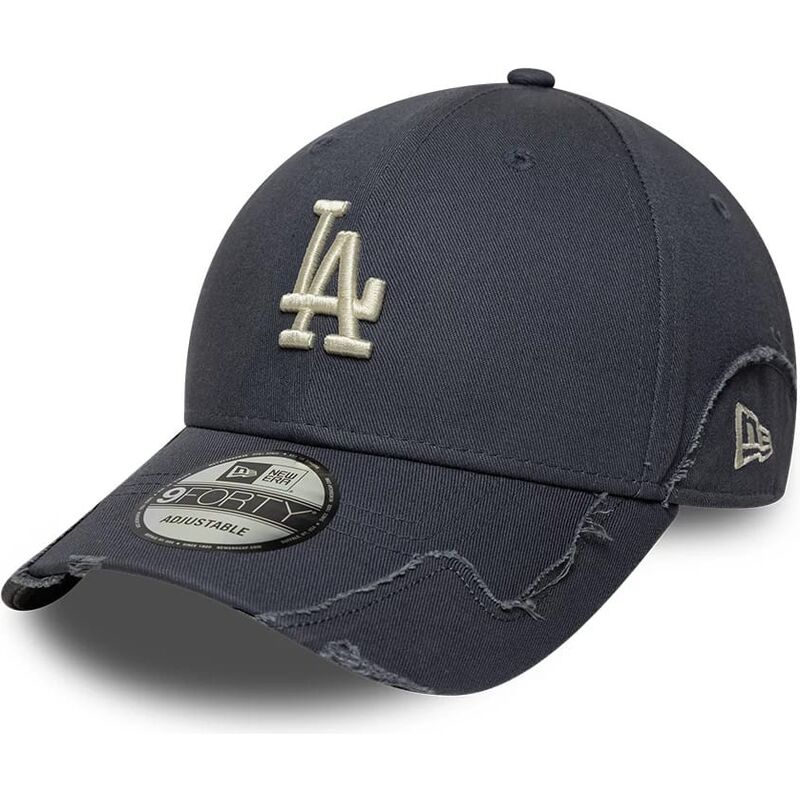 cappello-curvo-grigio-cinghia-regolabile-9forty-stitched-dei-los-angeles-dodgers-mlb-di-new-era cappello-curvo-grigio-cinghia-regolabile-9forty-stitched-dei-los-angeles-dodgers-mlb-di-new-era