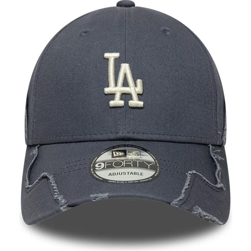 cappello-curvo-grigio-cinghia-regolabile-9forty-stitched-dei-los-angeles-dodgers-mlb-di-new-era cappello-curvo-grigio-cinghia-regolabile-9forty-stitched-dei-los-angeles-dodgers-mlb-di-new-era