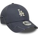 cappello-curvo-grigio-cinghia-regolabile-9forty-stitched-dei-los-angeles-dodgers-mlb-di-new-era
