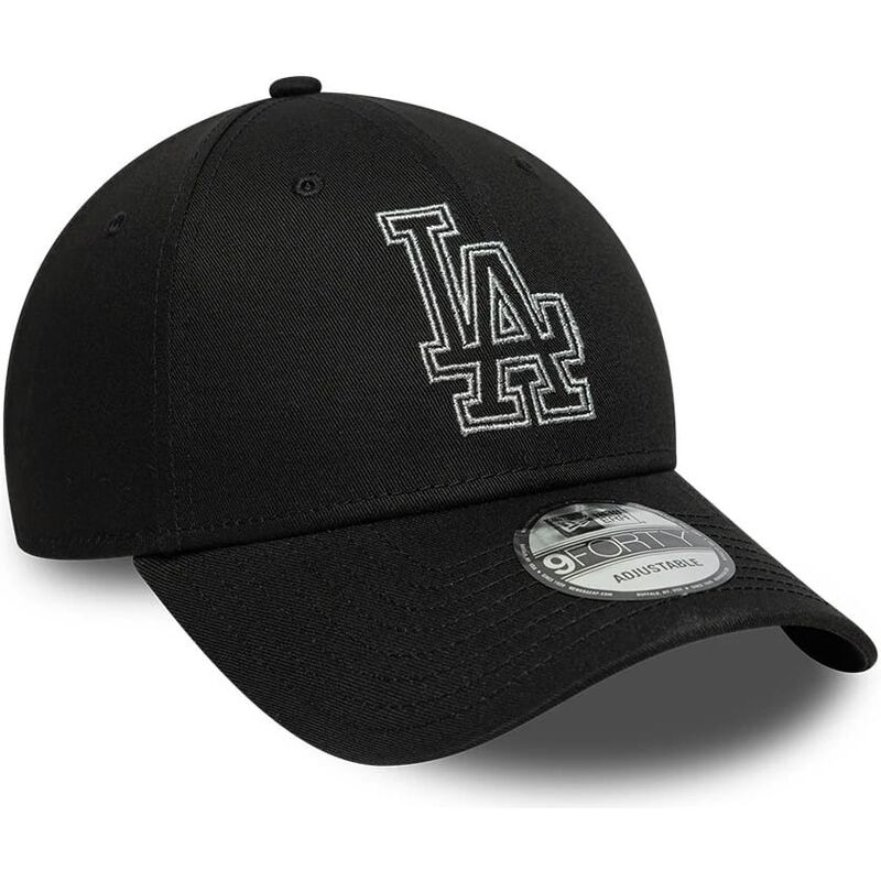 mutzen-gebogen-schwarz-verstellbares-band-9forty-metallic-outline-der-los-angeles-dodgers-mlb-von-new-era