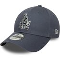 casquette-courbee-grise-ajustable-9forty-outline-camo-los-angeles-dodgers-mlb-new-era