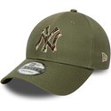 mutzen-gebogen-grun-verstellbares-band-9forty-outline-camo-der-new-york-yankees-mlb-von-new-era