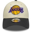 mutzen-gebogen-beige-verstellbares-band-9forty-colour-block-der-los-angeles-lakers-nba-von-new-era