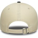 cappello-curvo-beige-cinghia-regolabile-9forty-colour-block-dei-los-angeles-lakers-nba-di-new-era