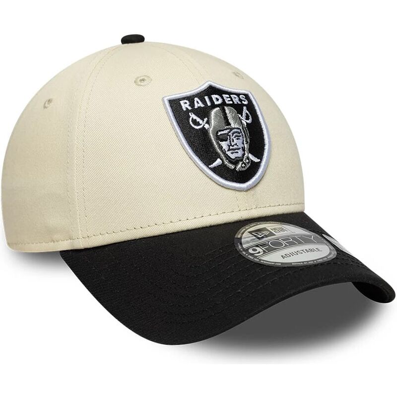 cappello-curvo-beige-cinghia-regolabile-9forty-colour-block-dei-las-vegas-raiders-nfl-di-new-era cappello-curvo-beige-cinghia-regolabile-9forty-colour-block-dei-las-vegas-raiders-nfl-di-new-era