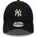 mutzen-gebogen-schwarz-verstellbares-band-9forty-stitched-der-new-york-yankees-mlb-von-new-era