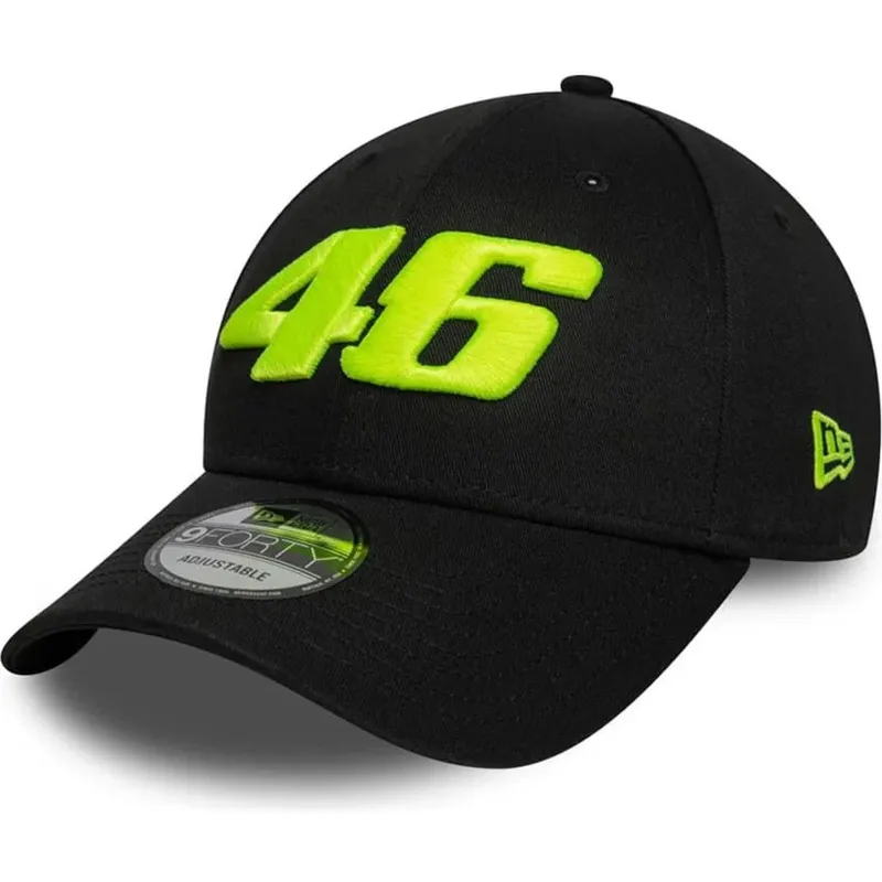 gorra-curva-negra-ajustable-9forty-wordmark-de-valentino-rossi-vr46-motogp-de-new-era gorra-curva-negra-ajustable-9forty-wordmark-de-valentino-rossi-vr46-motogp-de-new-era