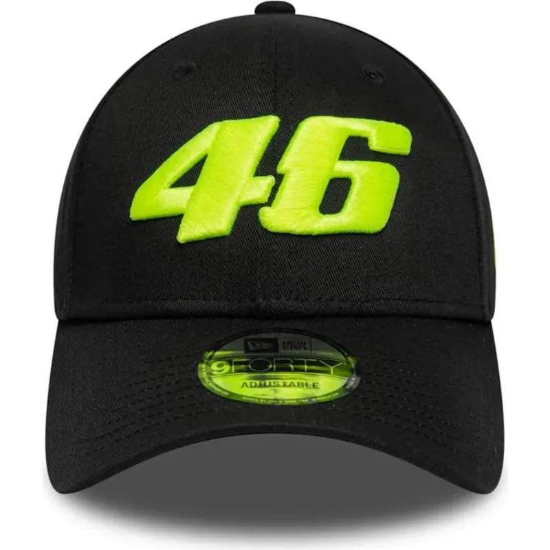cappello-curvo-nero-cinghia-regolabile-9forty-wordmark-dei-valentino-rossi-vr46-motogp-di-new-era