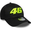 casquette-courbee-noire-ajustable-9forty-wordmark-valentino-rossi-vr46-motogp-new-era