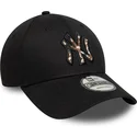cappello-curvo-nero-cinghia-regolabile-9forty-faux-pony-infill-dei-new-york-yankees-mlb-di-new-era