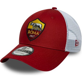 Cappello curvo rosso cinghia regolabile 9FORTY League dei Associazione Sportiva Roma Serie A di New Era