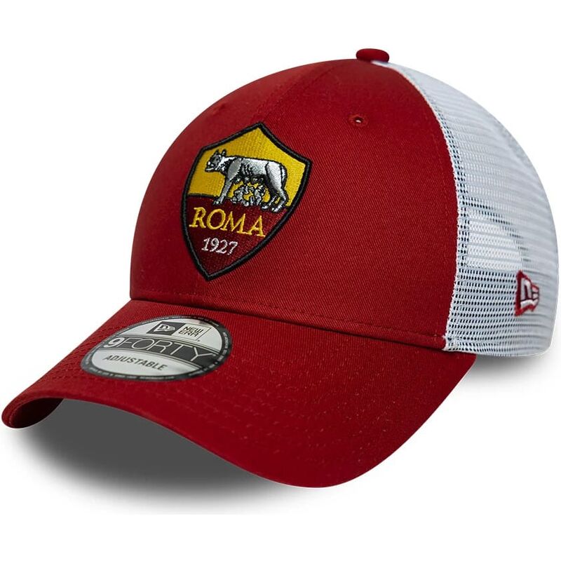 casquette-trucker-rouge-et-blanche-ajustable-9forty-league-associazione-sportiva-roma-serie-a-new-era casquette-trucker-rouge-et-blanche-ajustable-9forty-league-associazione-sportiva-roma-serie-a-new-era