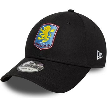 Mützen gebogen schwarz verstellbares band 9FORTY Core der Aston Villa Football Club Premier League von New Era