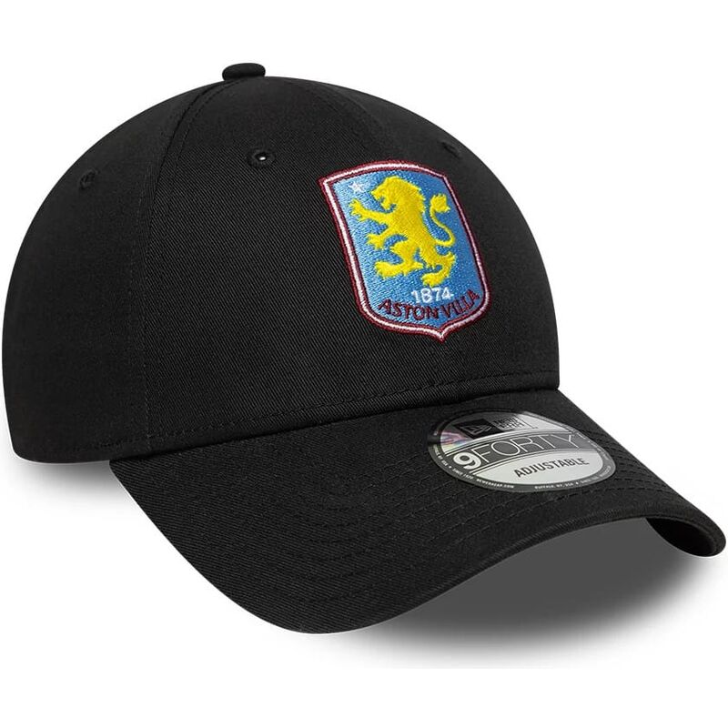cappello-curvo-nero-cinghia-regolabile-9forty-core-dei-aston-villa-football-club-premier-league-di-new-era