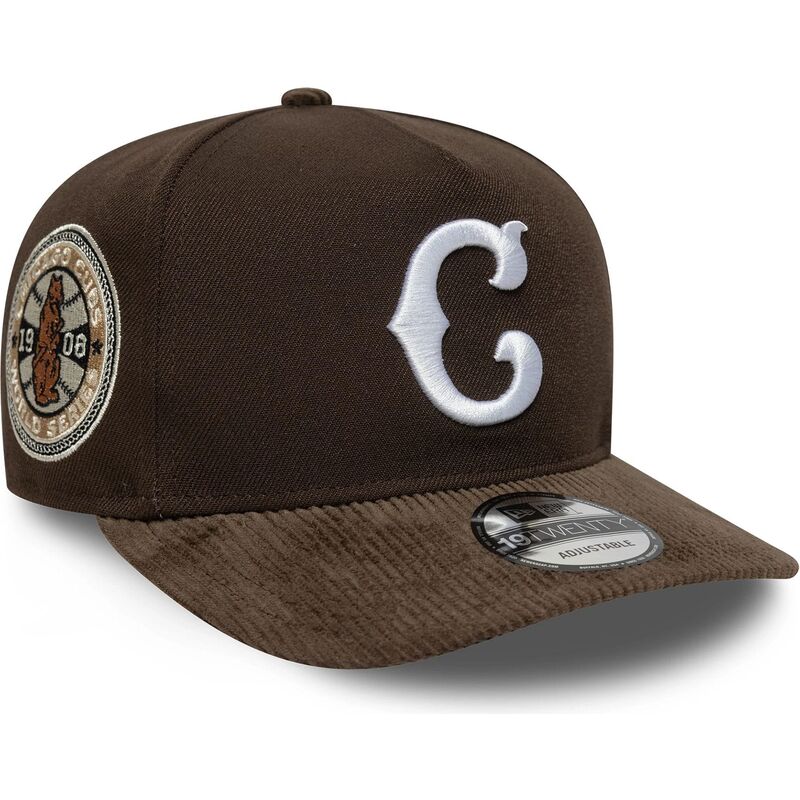 casquette-courbee-marron-snapback-19twenty-cooperstown-cord-chicago-cubs-mlb-new-era