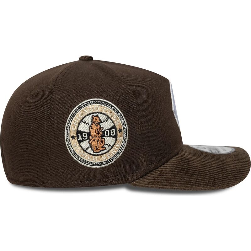 casquette-courbee-marron-snapback-19twenty-cooperstown-cord-chicago-cubs-mlb-new-era