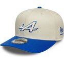 mutzen-gebogen-beige-snapback-9seventy-stretch-snap-contrast-visor-der-alpine-f1-team-formula-1-von-new-era