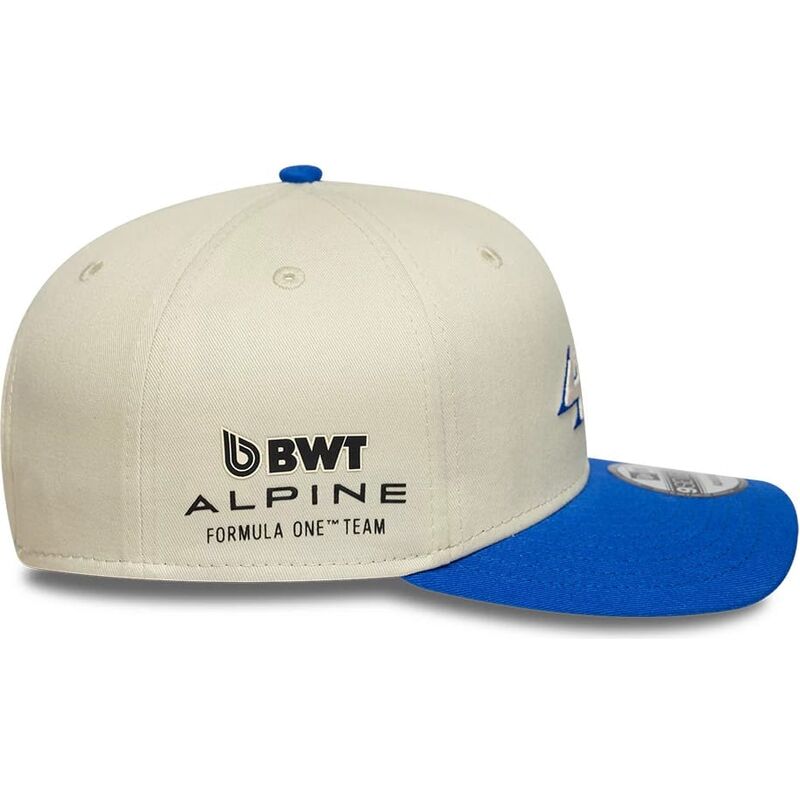 cappello-curvo-beige-snapback-9seventy-stretch-snap-contrast-visor-dei-alpine-f1-team-formula-1-di-new-era