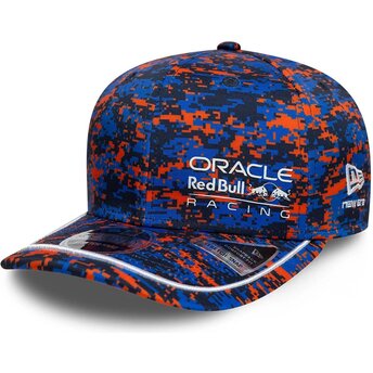 Cappello curvo multicolore snapback 9SEVENTY Stretch Snap Digi Camo dei Red Bull Racing Formula 1 di New Era