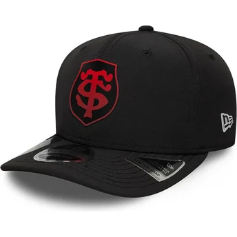 Casquette courbée noire snapback avec logo rouge 9SEVENTY Stretch Snap Gradient Stade Toulousain Top 14 New Era