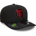 casquette-courbee-noire-snapback-avec-logo-rouge-9seventy-stretch-snap-gradient-stade-toulousain-top-14-new-era