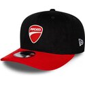 casquette-courbee-noire-et-rouge-snapback-9seventy-stretch-snap-contrast-visor-ducati-motor-motogp-new-era