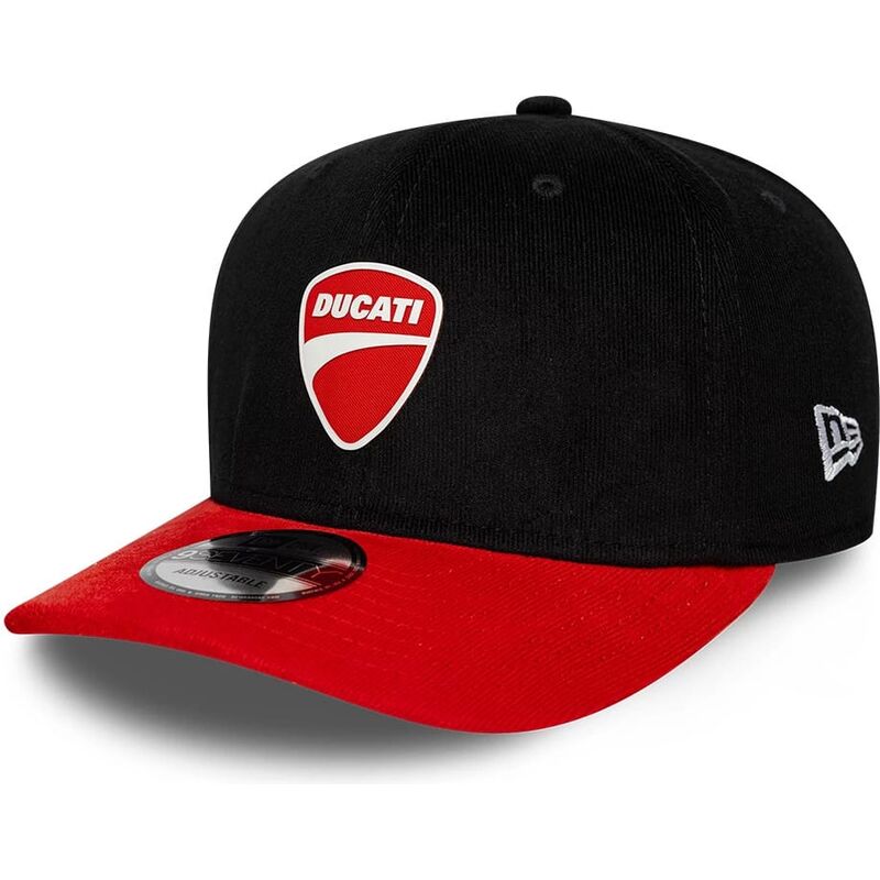 mutzen-gebogen-schwarz-snapback-9seventy-stretch-snap-contrast-visor-der-ducati-motor-motogp-von-new-era mutzen-gebogen-schwarz-snapback-9seventy-stretch-snap-contrast-visor-der-ducati-motor-motogp-von-new-era