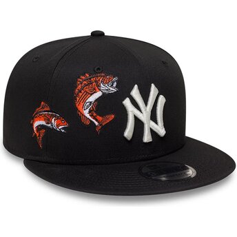 Casquette plate noire snapback 9FIFTY Outdoor Icon New York Yankees MLB New Era