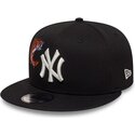 cappello-piatto-nero-snapback-9fifty-outdoor-icon-dei-new-york-yankees-mlb-di-new-era