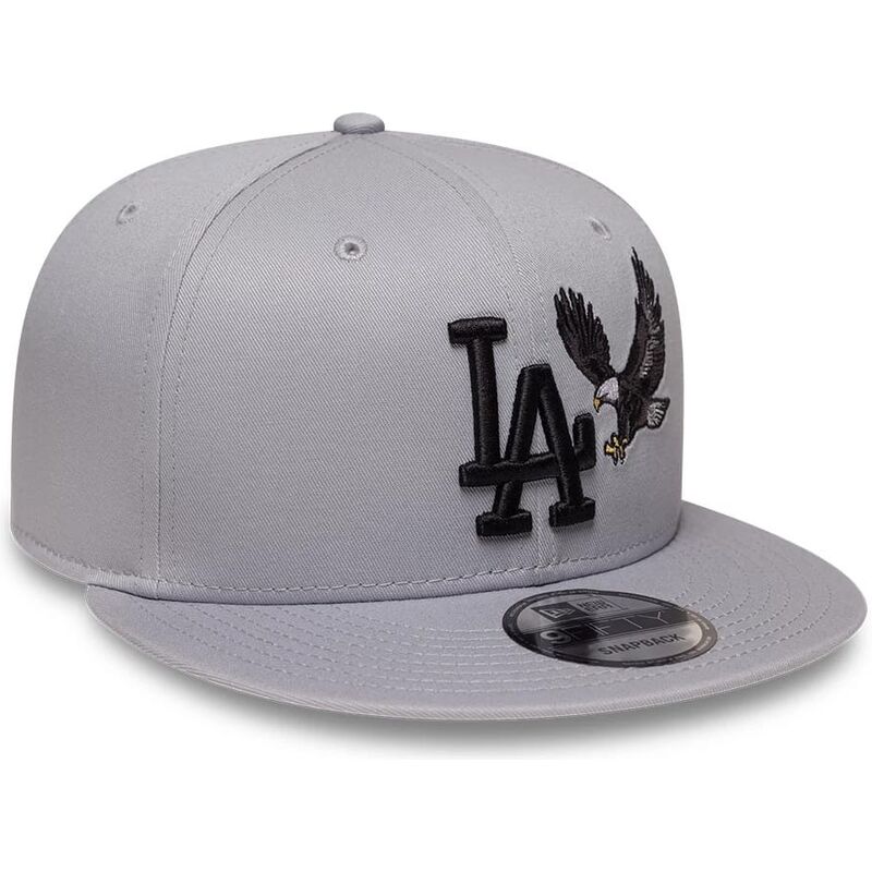 cappello-piatto-grigio-snapback-9fifty-outdoor-icon-dei-los-angeles-dodgers-mlb-di-new-era