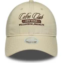 casquette-courbee-beige-ajustable-pour-femme-9twenty-coffee-club-new-era