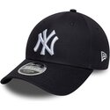 mutzen-gebogen-marineblau-snapback-9forty-m-crown-side-script-der-new-york-yankees-mlb-von-new-era