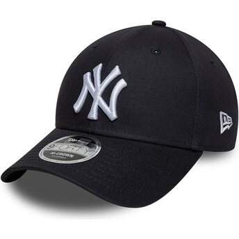 Cappello curvo blu marino snapback 9FORTY M-Crown Side Script dei New York Yankees MLB di New Era