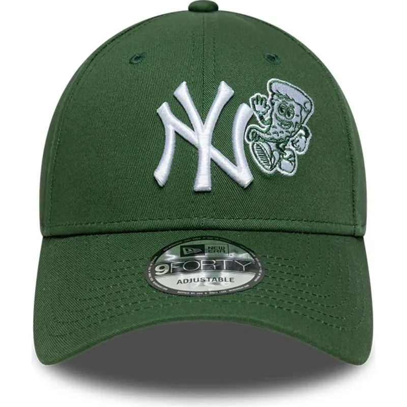 casquette-courbee-verte-ajustable-9forty-food-icon-new-york-yankees-mlb-new-era