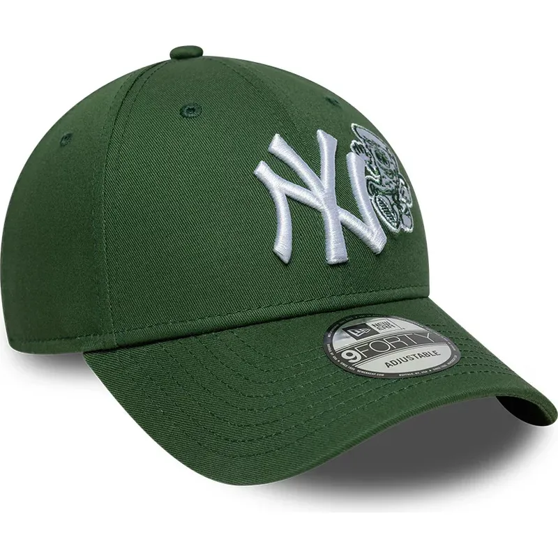 casquette-courbee-verte-ajustable-9forty-food-icon-new-york-yankees-mlb-new-era