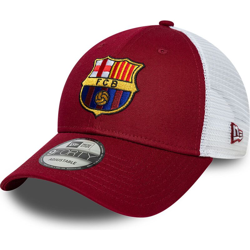 cappello-curvo-rosso-cinghia-regolabile-9forty-league-dei-fc-barcelona-laliga-di-new-era