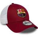 cappello-curvo-rosso-cinghia-regolabile-9forty-league-dei-fc-barcelona-laliga-di-new-era