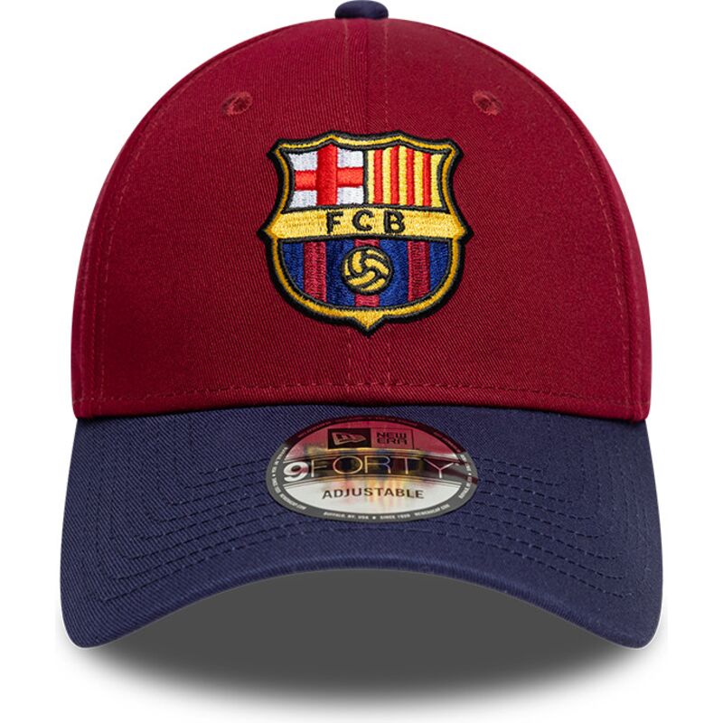 cappello-curvo-rosso-cinghia-regolabile-9forty-contrast-dei-fc-barcelona-laliga-di-new-era cappello-curvo-rosso-cinghia-regolabile-9forty-contrast-dei-fc-barcelona-laliga-di-new-era