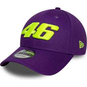 Cappello curvo viola cinghia regolabile 9FORTY Wordmark dei Valentino Rossi VR46 MotoGP di New Era