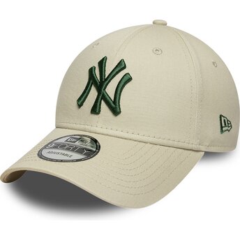 Cappello curvo beige cinghia regolabile 9FORTY League Essential dei New York Yankees MLB di New Era