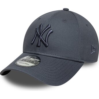 Cappello curvo grigio cinghia regolabile 9FORTY League Essential dei New York Yankees MLB di New Era
