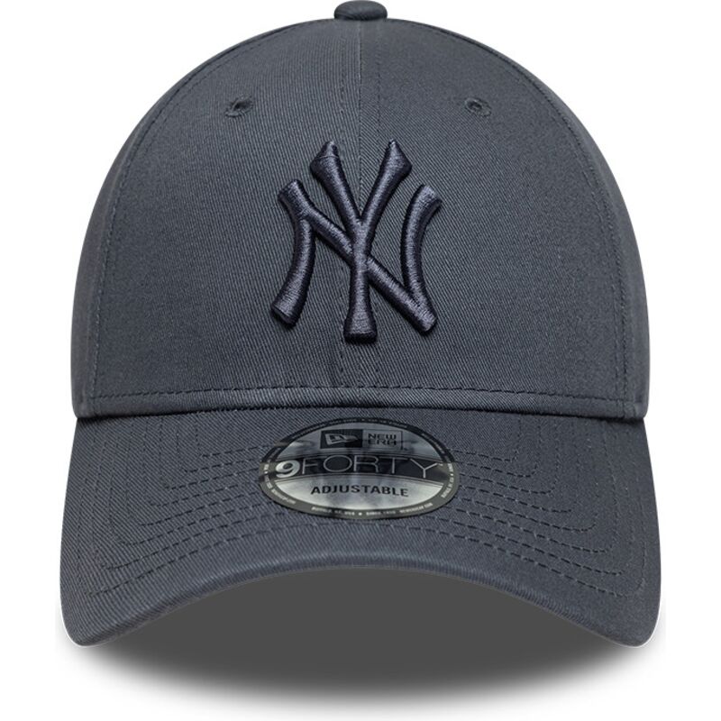 cappello-curvo-grigio-cinghia-regolabile-9forty-league-essential-dei-new-york-yankees-mlb-di-new-era