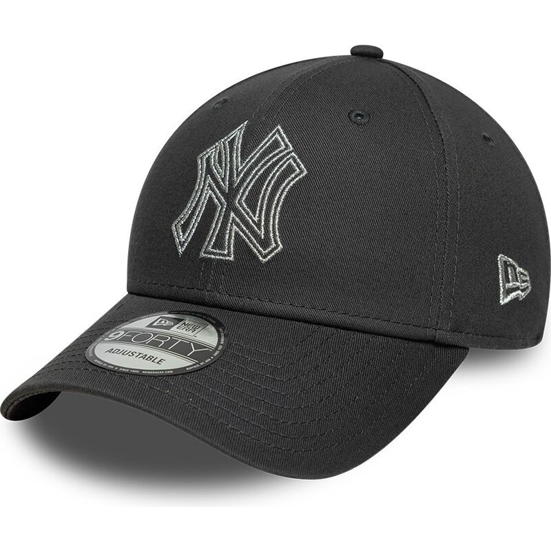 casquette-courbee-grise-ajustable-9forty-metallic-outline-new-york-yankees-mlb-new-era