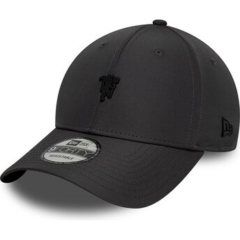 Cappello curvo grigio cinghia regolabile 9FORTY Metal dei Manchester City Football Club Premier League di New Era