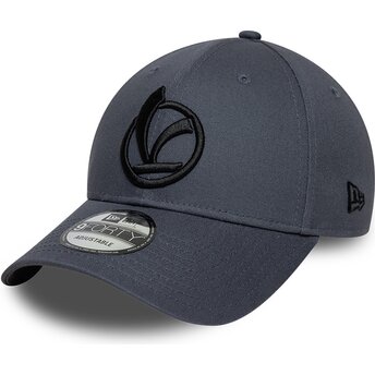 Casquette courbée grise foncé ajustable avec logo noir 9FORTY Logo Vespa Piaggio New Era