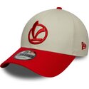 casquette-courbee-rouge-et-beige-ajustable-9forty-contrast-visor-vespa-piaggio-new-era