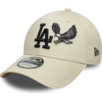 Casquette courbée beige ajustable avec logo noir 9FORTY Outdoor Icon Los Angeles Dodgers MLB New Era
